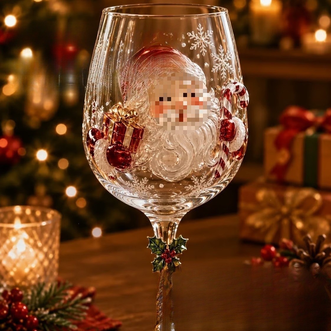 Copa de Vino Decorativa Navideña de Plástico PET Decorativa para Navidad image 7