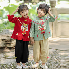 Children's performance costumes Hanfu autumn set first birthday dress for boys and girls 2022 new style ancient style Tang suit spring and autumn style 
