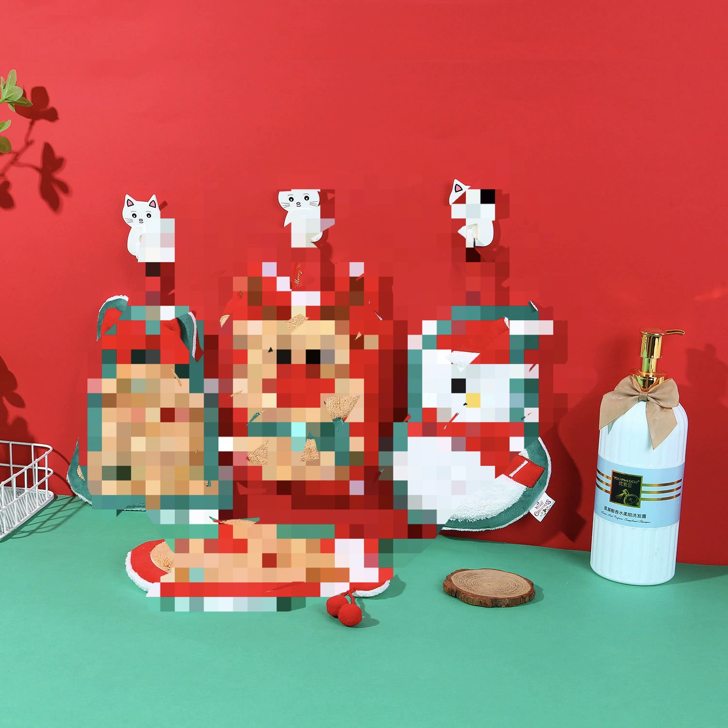 Мультяшное рождественское полотенце для рук можно повесить утолщенный коралловый бархат кухонное полотенце вышивка ручной полотенце