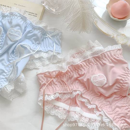 Love lace girls pure sexy underwear women's cotton crotch thin soft waist briefs a generation of hair
