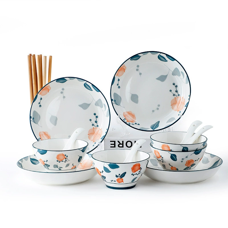 Японская качественная керамическая посуда, набор для домашнего использования, 16 штук, полный набор, оптом