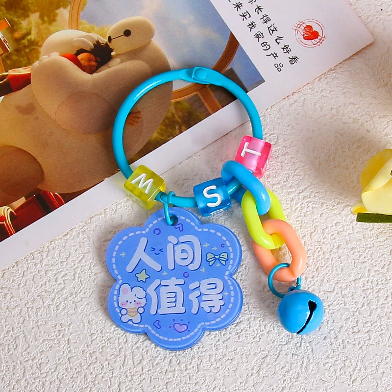 Brand creative acrylic protective amulet, keychain, transparent pendant, bag decoration, decorations