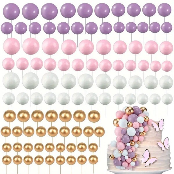 Cross-border 108 mixed color cake decoration balls