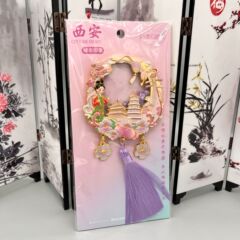 西安金属化粧鏡冷蔵庫マグネット回転スライド流砂冷蔵庫マグネット中国風の女の子のギフト