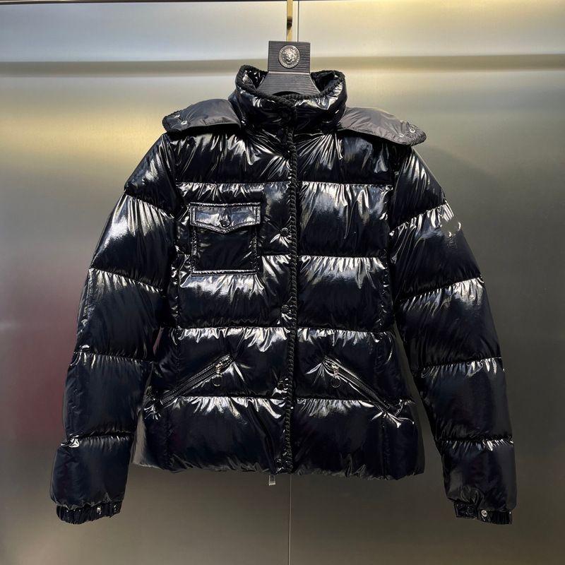 ins Milan trendy brand autumn and winter new women's oil wax leather glossy down jacket A-line waist-cinching cold-proof coat ins Milan trendy brand autumn and winter new women's oil wax leather glossy down jacket A-line waist-cinching cold-proof coat