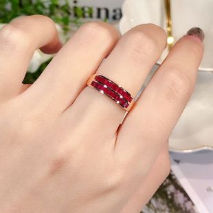 ��Ѫ�¼t��ʯ��ָ�S925�yõ����ʯ��ʯ��ָŮ���|�r���_�ڿ��{