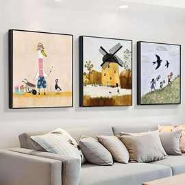 小众高级感房间卧室装饰画简约餐厅百搭侘寂风壁挂画《如影随形》