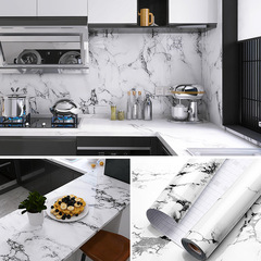 Marble wall stickers kitchen oil-proof stickers waterproof and high temperature resistant wall paper stove self-adhesive tabletop cabinet stickers