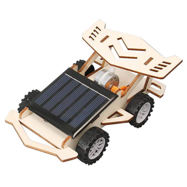 小学生科学实验教具 DIY手工材料科技小制作小器材木质太阳能小车|undefined