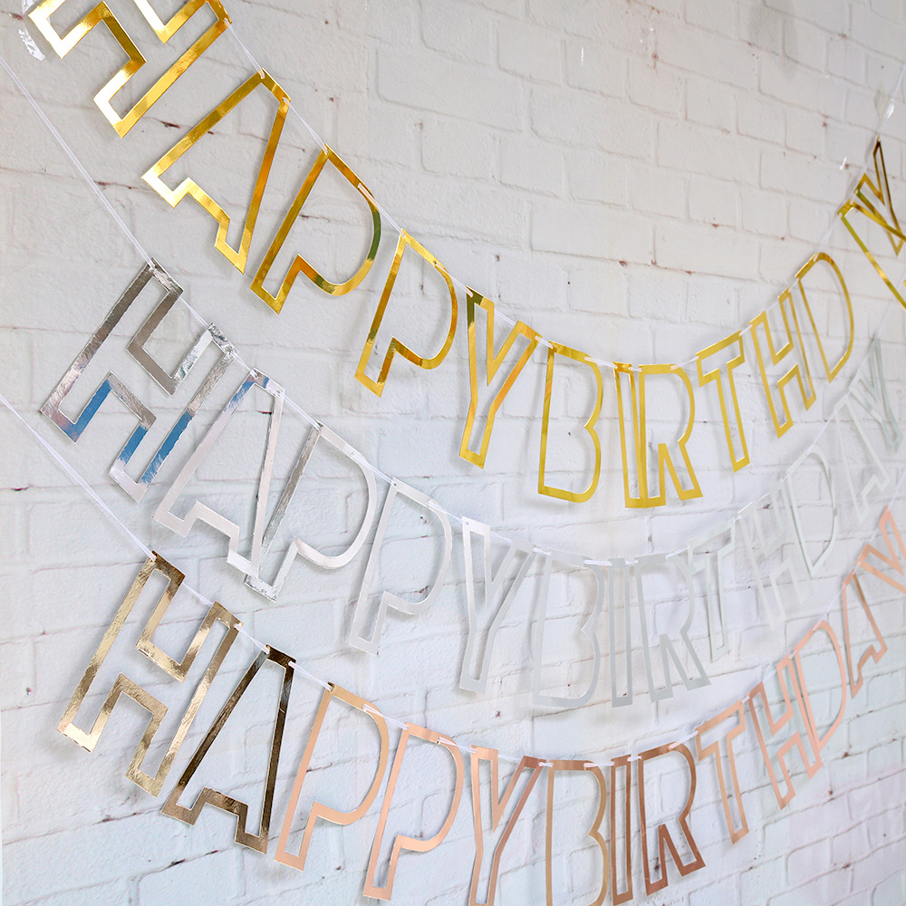 Birthday Cute Letter Paper Holiday Party Banner display picture 2