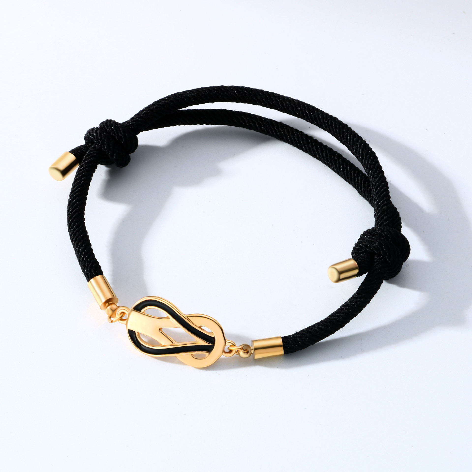 Simple Style Streetwear Geometric Alloy Rope Enamel Valentine's Day Couple Bracelets display picture 1