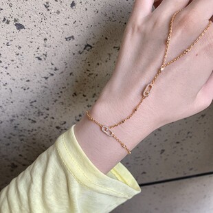 (Cross-border trading), sophisticated geometric accessory, brand fashionable chain, micro incrustation, light luxury style 3