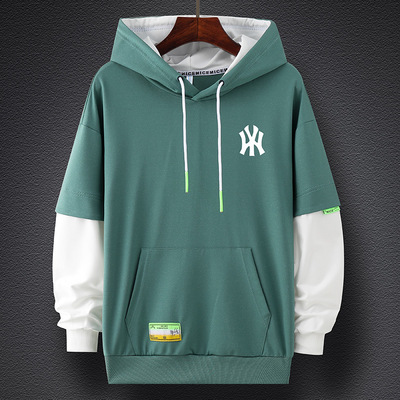 2021 man Hooded Sweater Trend men's wear T-shirt Base coat fashion Teenagers Socket Sweater