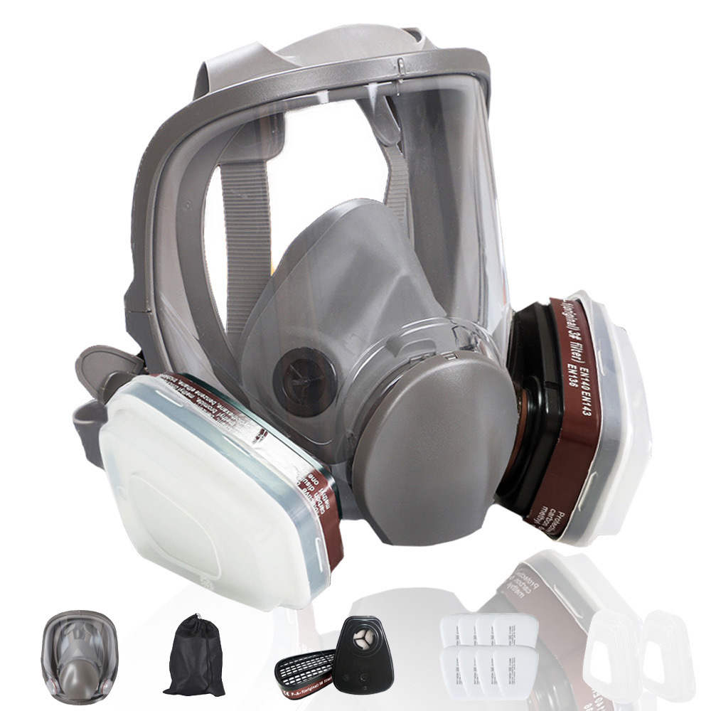 防毒面具喷漆粉尘化工农药装修打磨6800同款防毒面罩跨境一件代发