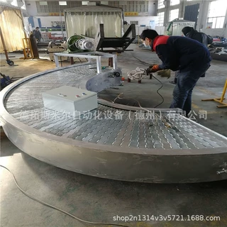90度链板式转弯输送机 自动化流水线转向设备皮带滚筒输送机参数