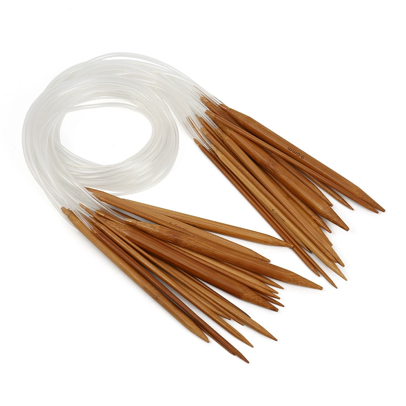 18 карбонизированных кольцевых игл для свитера ручной работы шерстяной инструмент 80CM свитер плетеный набор кольцевых игл