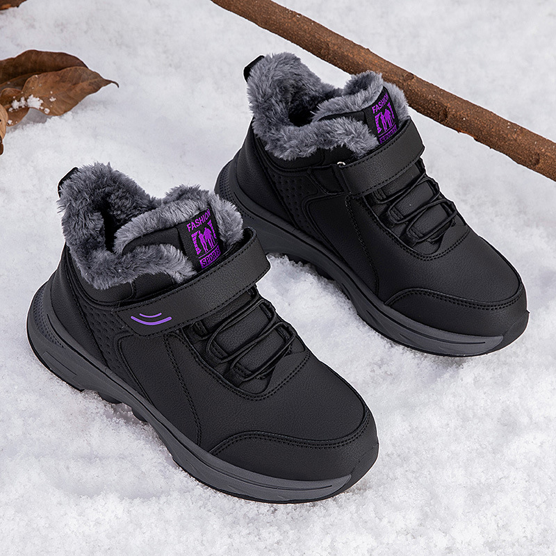 Zapatos de invierno de alta altura para personas mayores y zapatos de algodón de lana zapatos de mamá zapatos de deporte casuales zapatos de nieve zapatos de mediana edad image 9