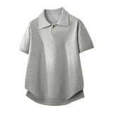 ZF8118-3DP38男夏薄款v领休闲T恤夏季慵懒针织日系海鸥领olo衫，男装针织衫/毛衣，星座614