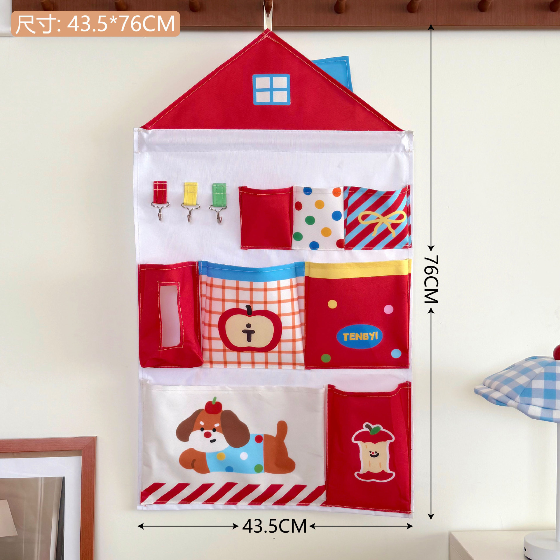 Tengyi bolsa colgante de tela dormitorio creativo bolsa de almacenamiento montada en la pared detrás de la puerta gabinete colgando bolsa de almacenamiento de bolsa montada en la pared