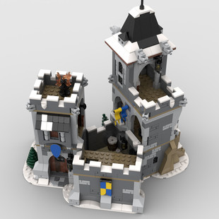 Moc-139872 Small Castle North Tower: Dragon's Nest and Interior Structure 971 Particle Count