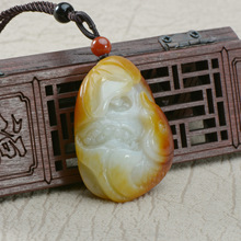 新疆和田白玉籽料枣红皮鱼吊坠 随型原石和田玉年年有余挂件