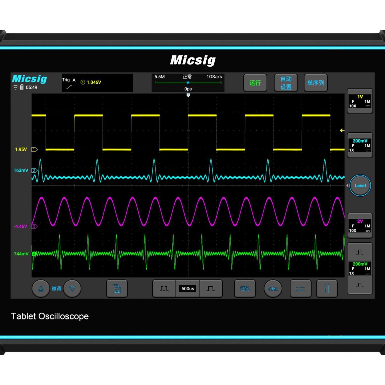 Micsig 麦科信 TO3004平板数字示波器 手持便携 四通道 300M 触控