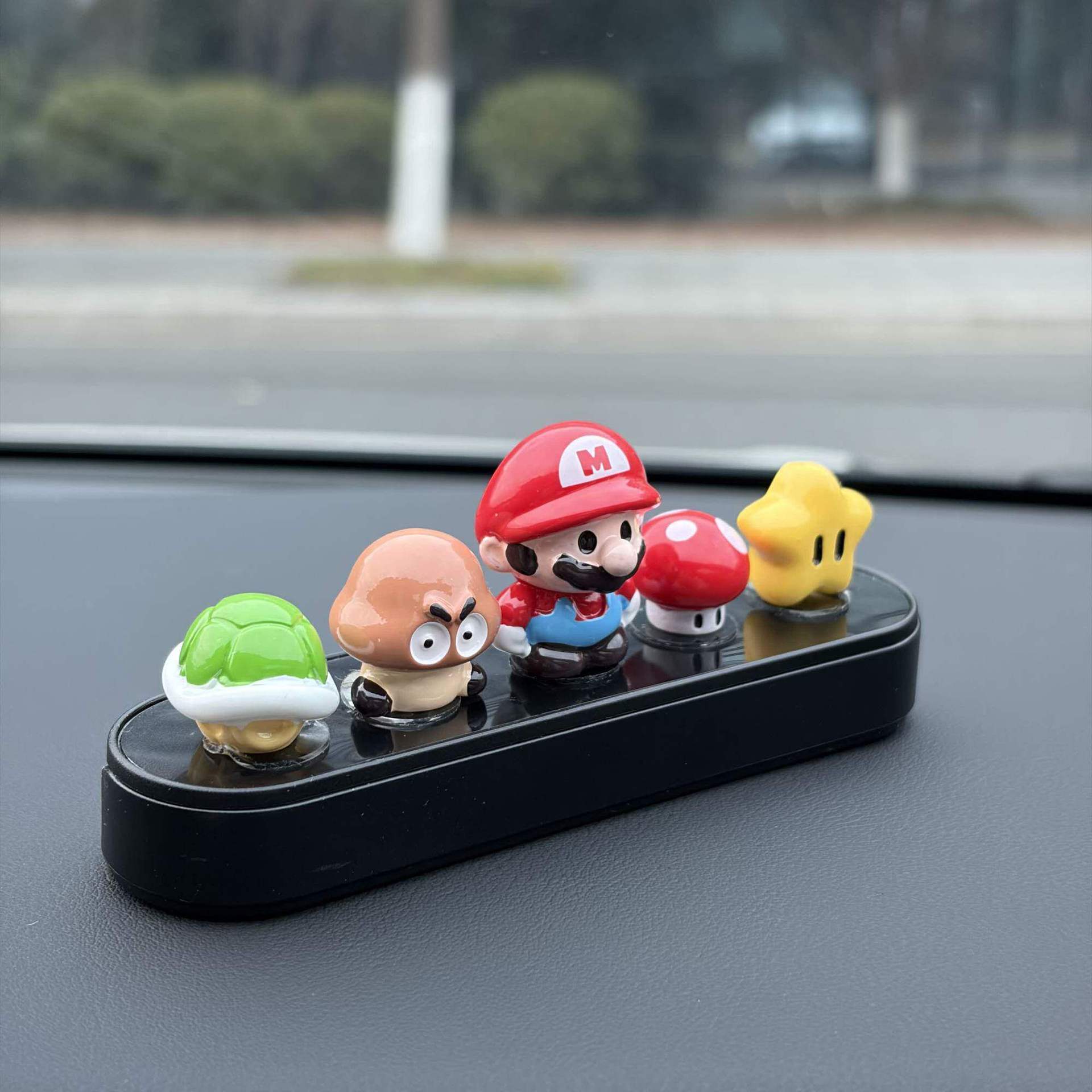 Super Mario Parking Number Plate 2026 New Model Car Dashboard Decoration Car Ornament Mobile Number Plate