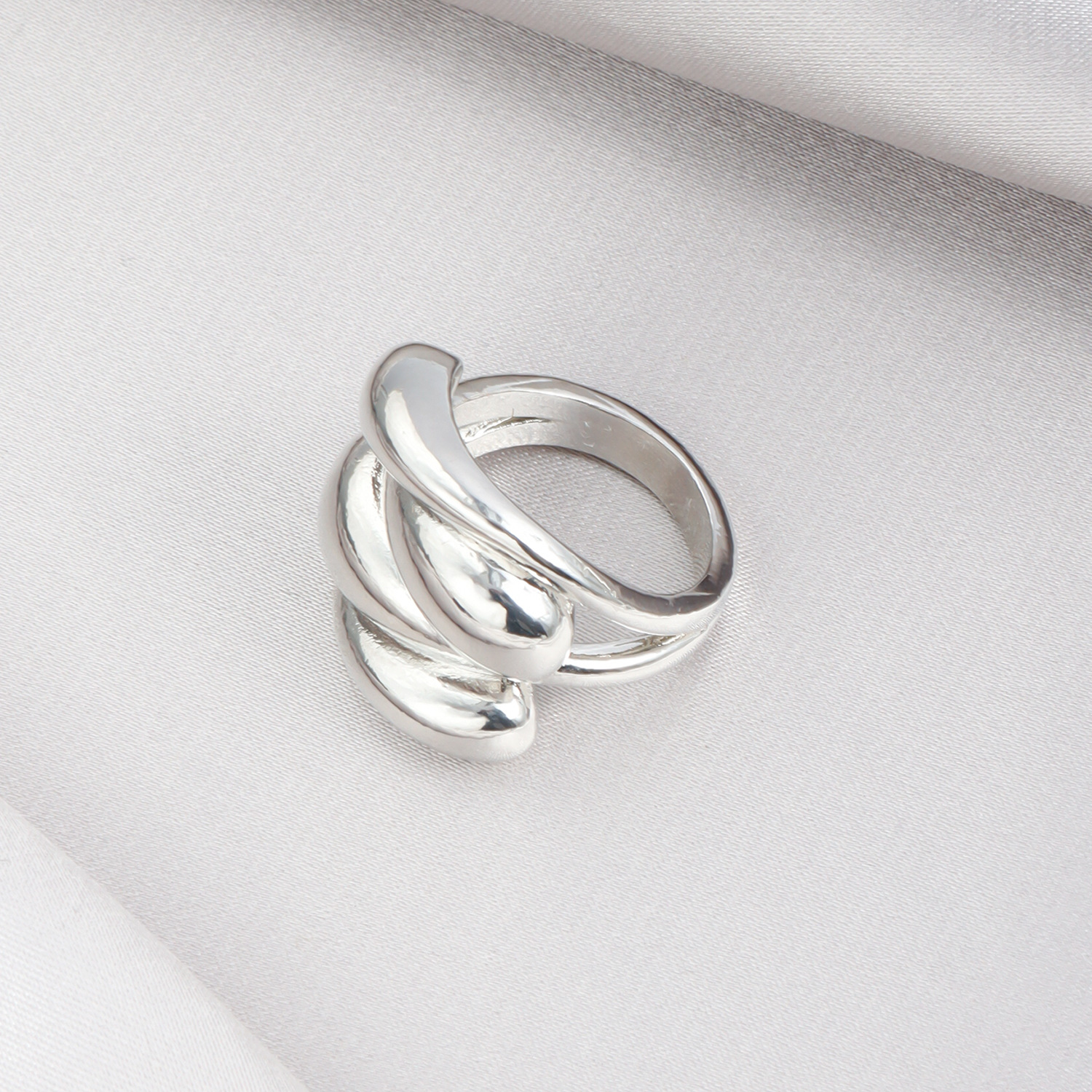 Unisex Gender Plating Design 1 Piece Elegant Streetwear Geometric Heart Shape Alloy Plating Unisex Open Rings Rings