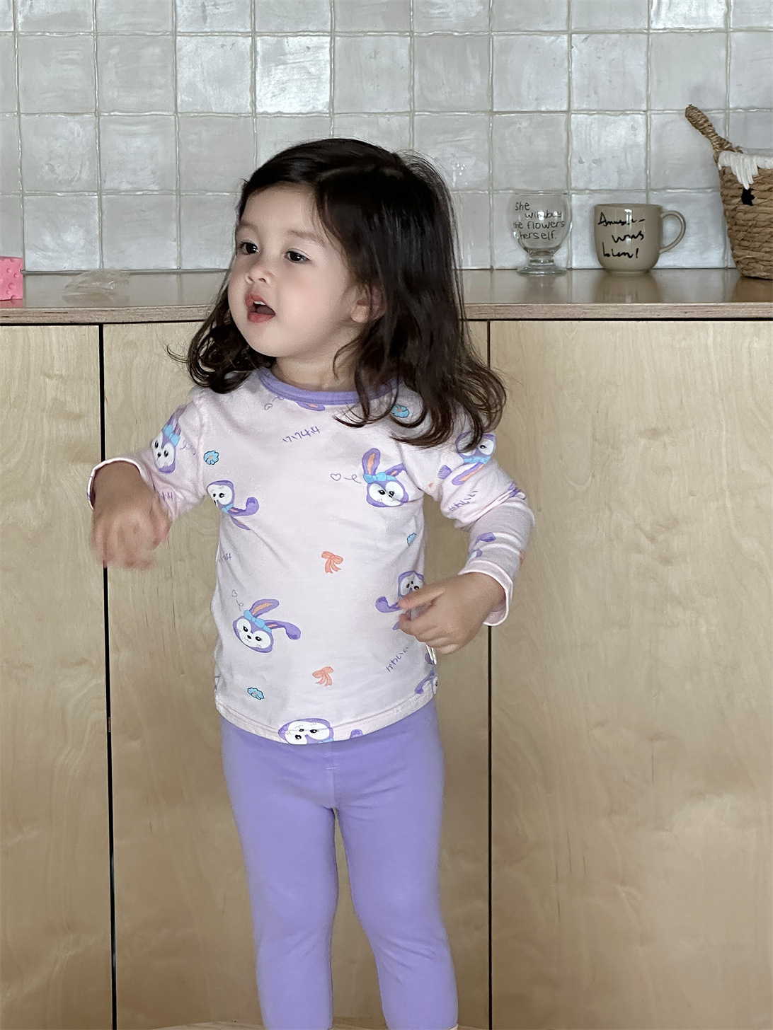 2025 ropa de otoño niñas pijamas bebés ropa infantil coreana ropa infantil ropa de casa bebé dos piezas ropa de otoño