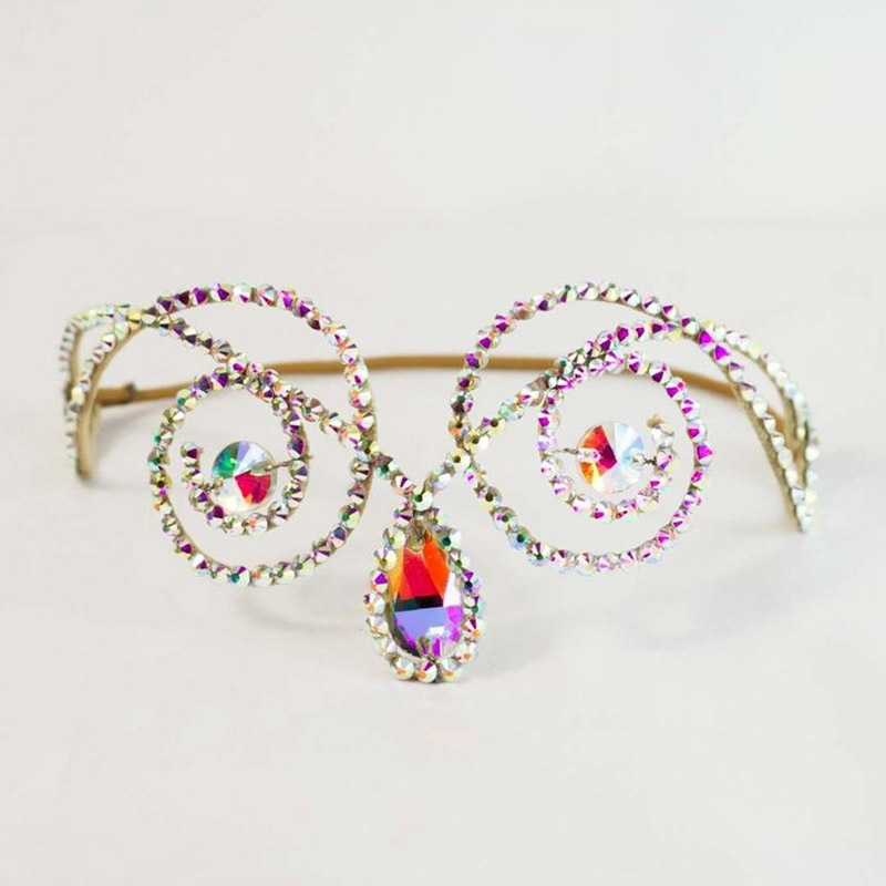 Exótico color gota de agua correa de cabello personalidad diamante bandas de cabello toque de alto nivel accesorios de escenario Headwear