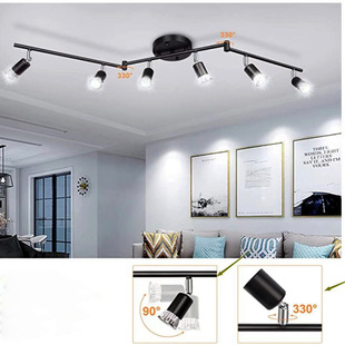 Modern Simple Iron Spotlight Decorative Lighting Cross-border E-commerce Personality Lighting Exhibition Hall Background Wall Spotlight