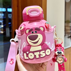 Strawberry Bear children's thermos cup pot belly cup 316 food grade kettle for girls primary school students going to school