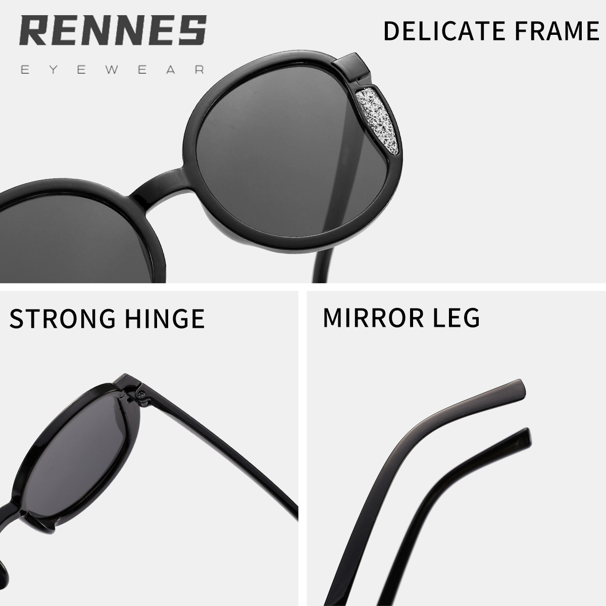 Nuevos macarons transfronterizos para niños Gafas de sol de marco redondo de flash fino a juego Gafas de sol al aire libre de tiro callejero para bebés lindos