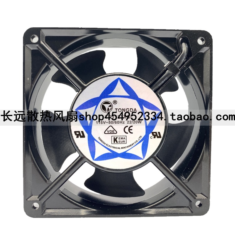 台湾通达 TP 1123XSL/XBL 12038 115V 22W 12CM 铜线 散热风扇