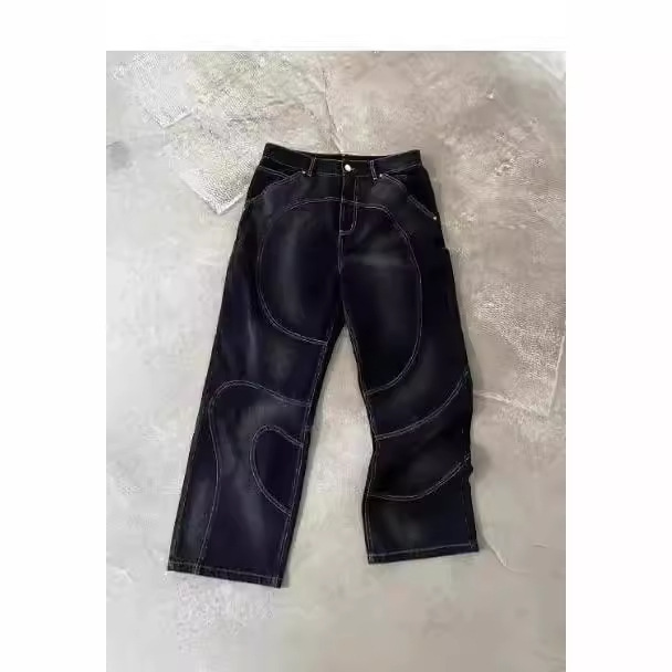 Men's Simple Street Hip Hop Straight Jeans 9 O1CN01Zr5C6m1KkZ1tNtBdp !!2217641421202 0 cib
