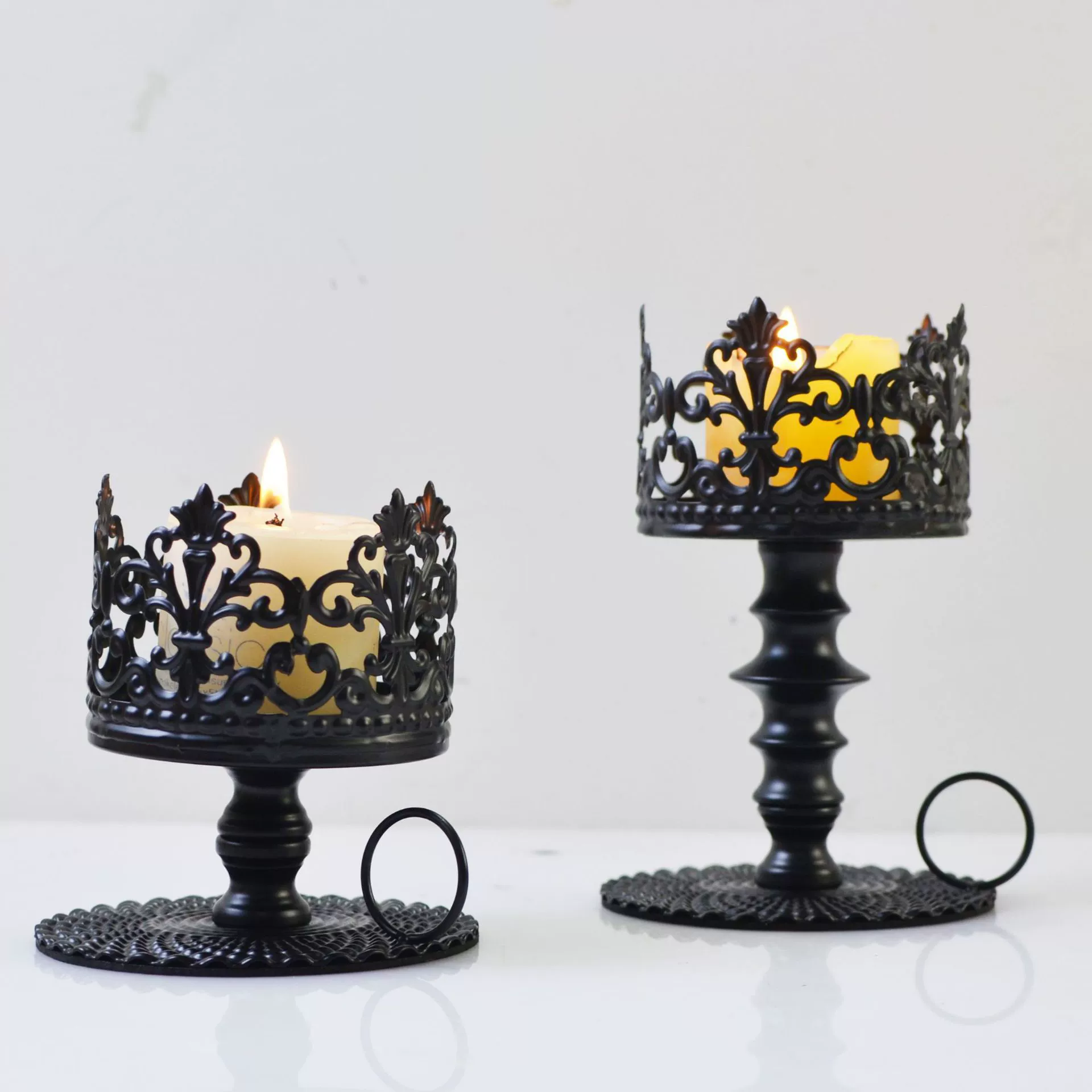 Creative handheld candle, resin decor, European style
