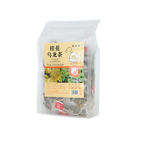 Shu Yan Tang Osmanthus Oolong Tea Triangle Stereo Tea Bag Flavoring Tea 150g Osmanthus 50 Packaging per Order