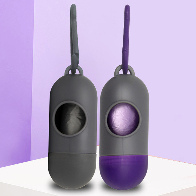 Pet dog cat toilet pickup capsule suit dog walking portable cleaning garbage bag dispenser detachable shovel excrement