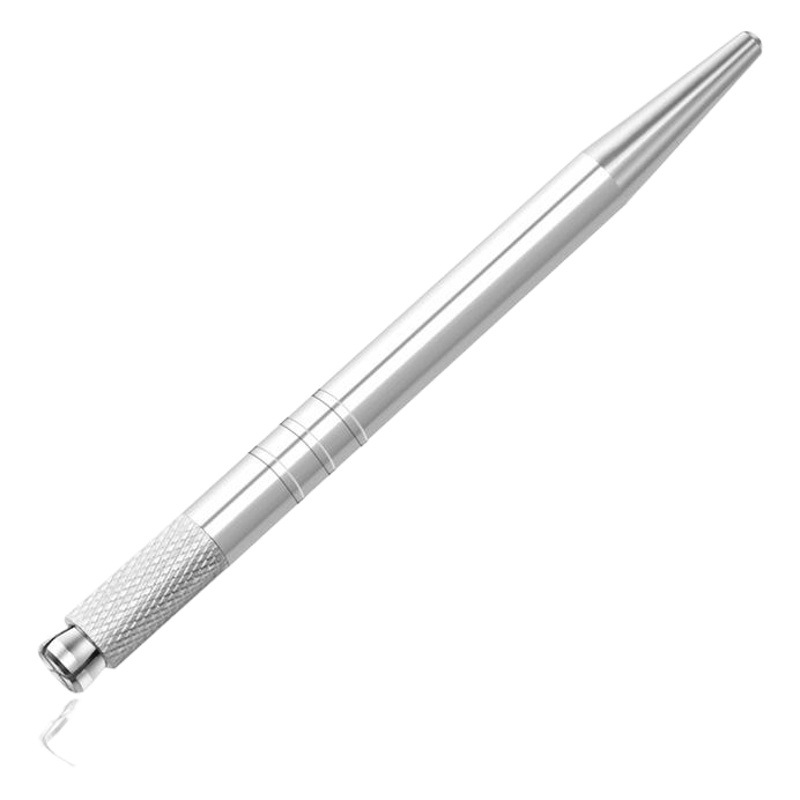 Factory direct cross mouth pointed tail embroidery pen No.5 aluminum alloy eyebrow pencil Korean metal embroidery handmade pen