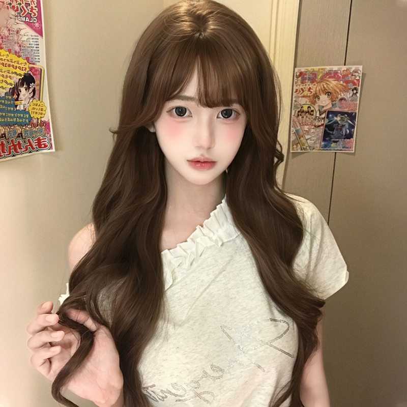 Nathan Wig for Women, Long Curly Hair, Big Waves, Vanilla Honey Brown, Double Ponytail, Sweet Jk Style, Lolita Full Wig Nathan Wig for Women, Long Curly Hair, Big Waves, Vanilla Honey Brown, Double Ponytail, Sweet Jk Style, Lolita Full Wig