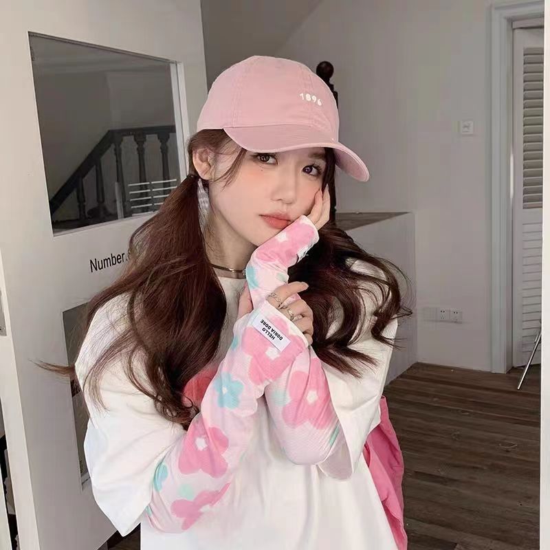 Lightweight Floral Ice Sleeves for Women, Summer Ice Silk Sun Protection, Uv Protection, Outdoor Cycling, Driving Arm Sleeves
