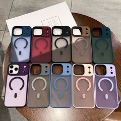 iPhone17ProMax対応 ソフトカラー マグネット式スマホケース マット仕上げ Apple 16 指紋防止 15 全面保護ケース