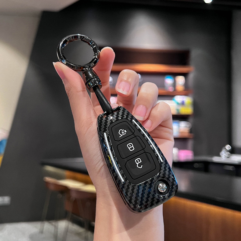 适用福特翼虎钥匙套FORD翼搏蒙迪欧致胜福克斯嘉年华汽车包扣壳男|undefined