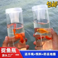 子供を郵送して屋外で魚を捕る瓶は魚の瓶を捕まえなければなりません。