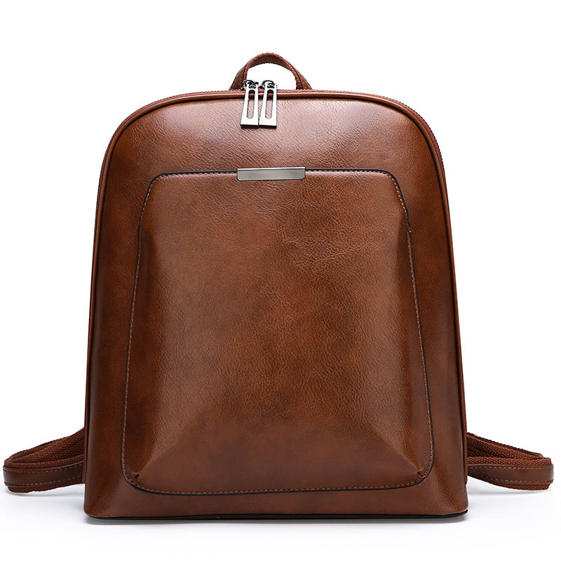 Men's Leather Camera Backpack For Business Travel And Storage_voghion.com