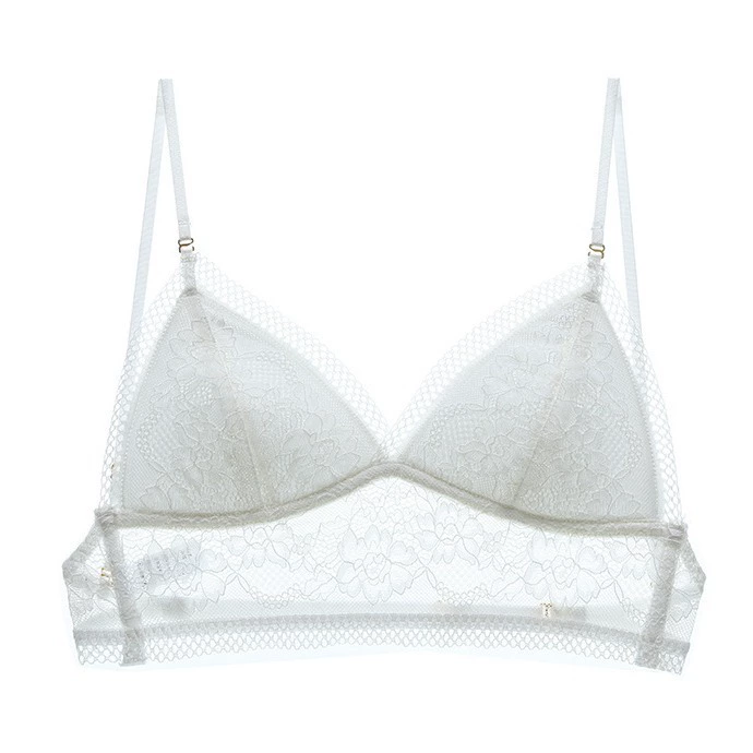 Thin lace wireless bra, supporting sexy underwear, custom-made, french style, backless