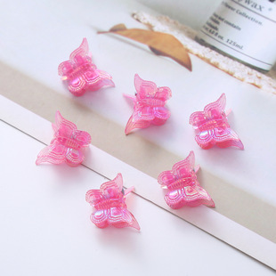 A331 new color mini hairpin children's braided hair electroplating bow cartoon claw clip baby hair accessories