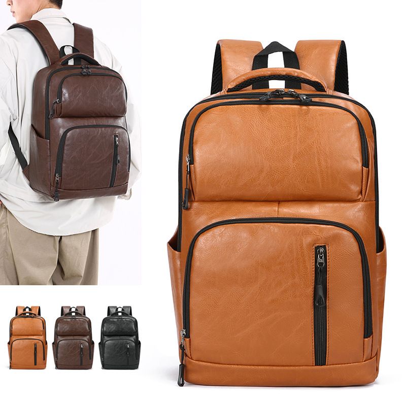 Cross-border 2026 New Business Men's Backpack, Large Capacity, Simple Commuting Bag for Middle and High School Students, School Bag, Laptop Bag Cross-border 2026 New Business Men's Backpack, Large Capacity, Simple Commuting Bag for Middle and High School Students, School Bag, Laptop Bag
