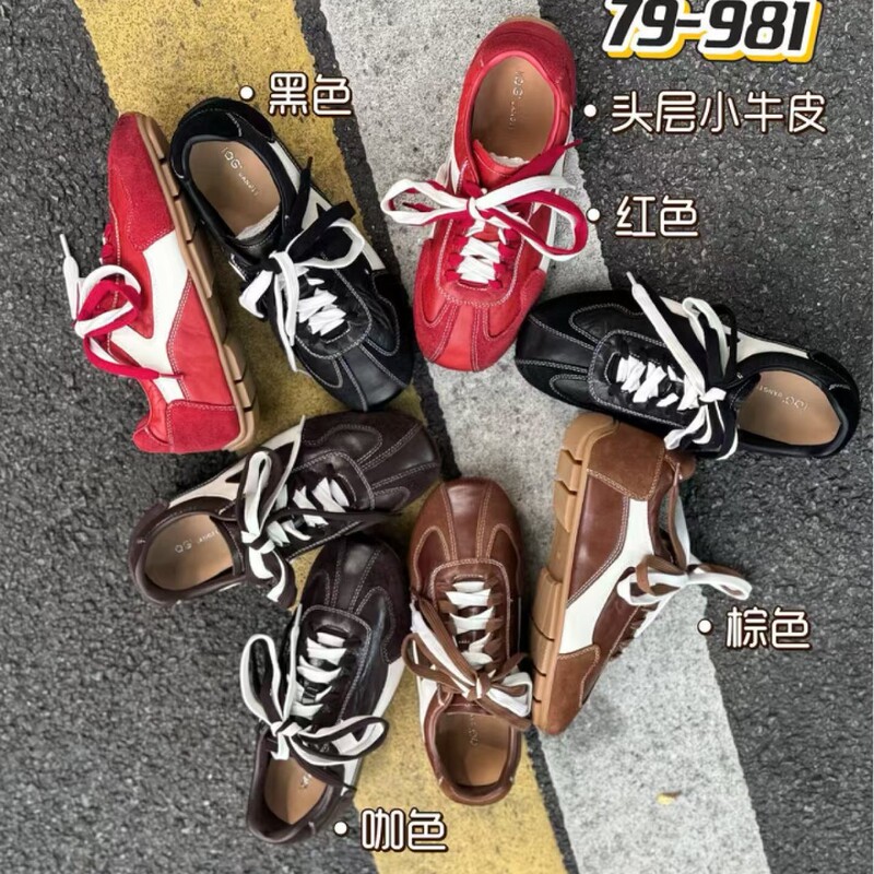 IG Laisini genuine leather shoes for women, 2026 autumn collection, versatile Korean-style new trendy thick-soled white sneakers, popular women's shoes, casual shoes IG Laisini genuine leather shoes for women, 2026 autumn collection, versatile Korean-style new trendy thick-soled white sneakers, popular women's shoes, casual shoes