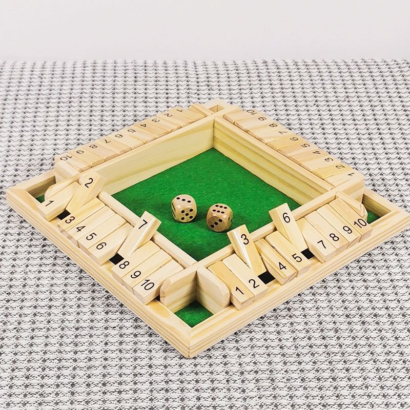 Juguetes de madera para niños números de cuatro lados Juguetes de puzzle de escritorio matemáticos interactivos Juguetes de pensamiento lógico